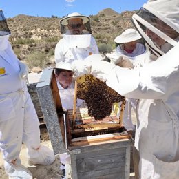 Participantes en el taller de Apicultura de la Diputación de Almería