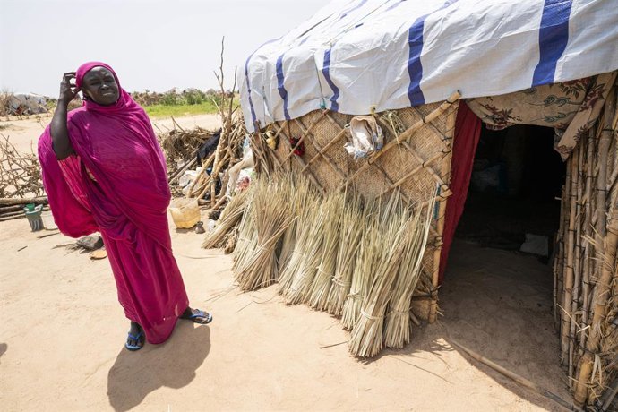 Archivo - August 31, 2021, Nyala, South Darfur, Sudan: AZIZA OGEL arrived six months ago in a new settlement on the outskirts of the Otash Camp for internally displaced persons near Nyala, South Darfur, Sudan...She cares for her nine grandchildren alone