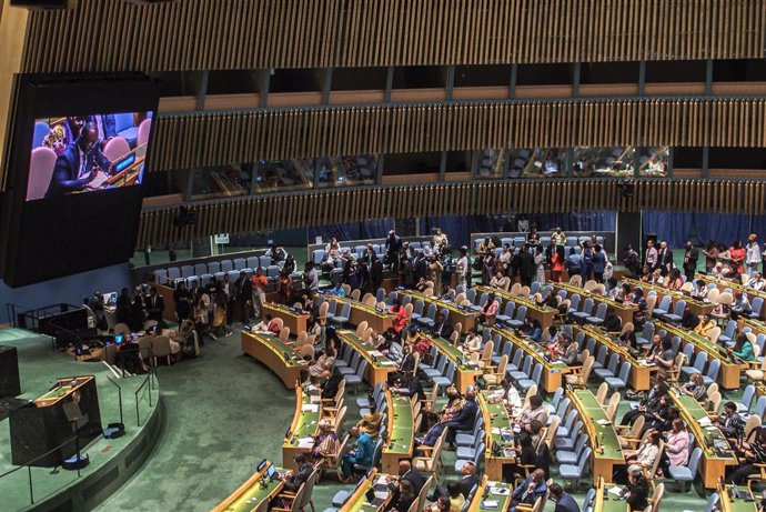 Archivo - Asamblea general de la ONU