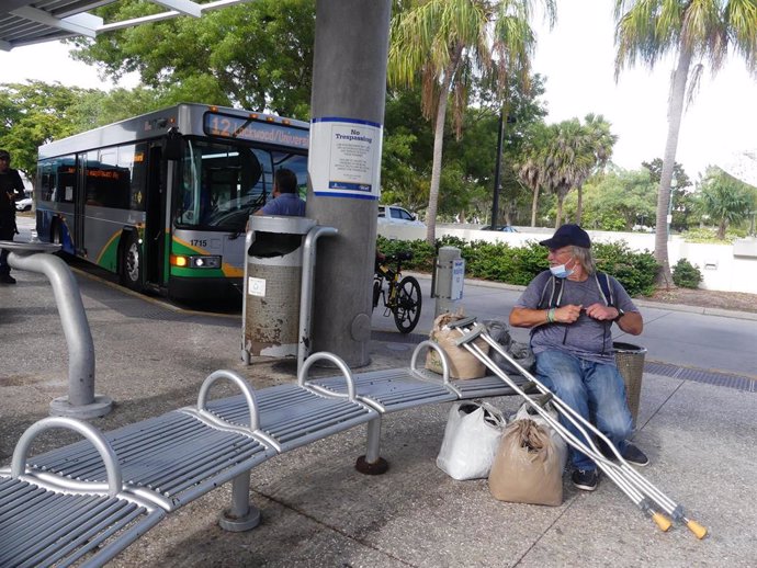 Archivo - Una estación de autobuses en Florida