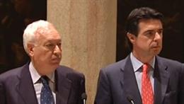 Archivo - García-Margallo y Soria comparecen tras la expropiación de YPF