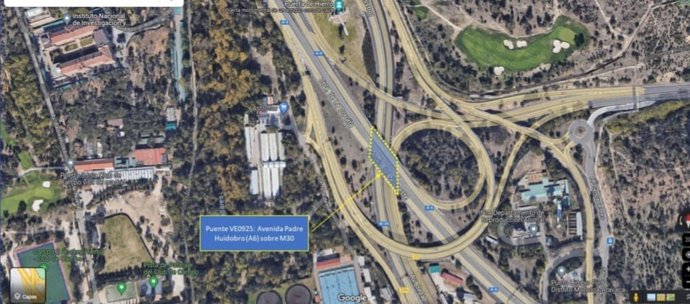 El puente de la A-6 sobre la M-30 en el Nudo de Puerta de Hierro cierra desde el lunes y hasta septiembre por problemas estructurales