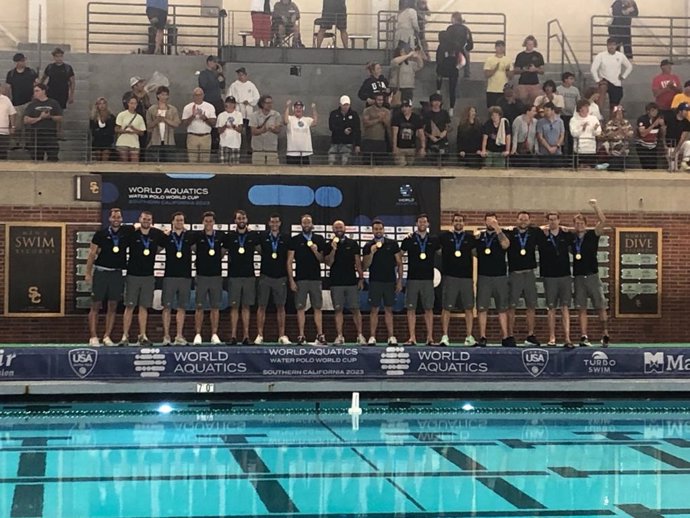 Selección española de waterpolo en la Copa Mundial 2023.