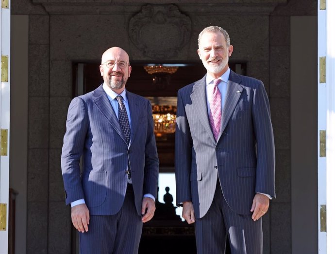 El Rey recibe en el Palacio de la Zarzuela al prsidente del Consejo Europeo