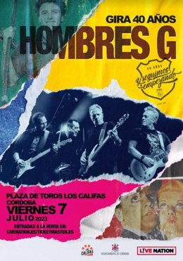 Cartel del concierto de Hombres G en Córdoba.