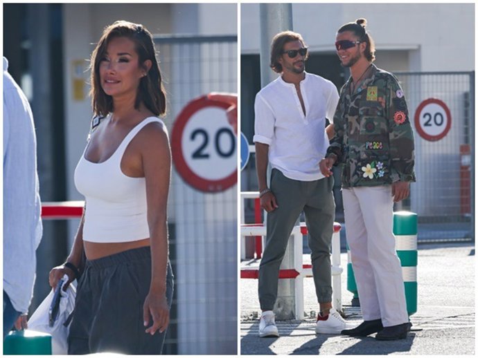 Adara Molinero, Bosco Martínez-Bordiu y Artr Dainese a las puertas de Mediaset tras el último debate de la edición de 'Supervivientes'