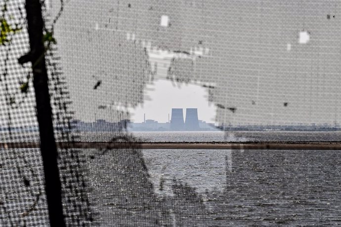 Vista de la central nuclear de Zaporiyia