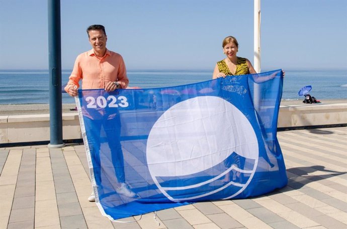 Bandera azul en Torrox 2023.