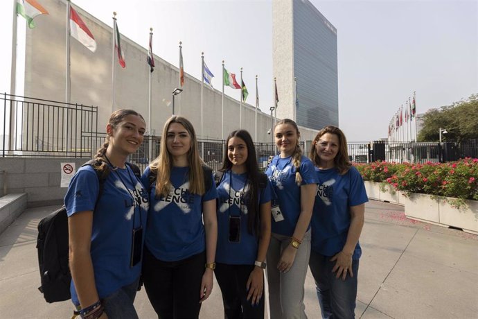 Jóvenes cordobesas en las Naciones Unidas.