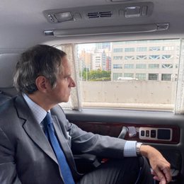 El director general del OIEA, Rafael Grossi, a su llegada a Tokio