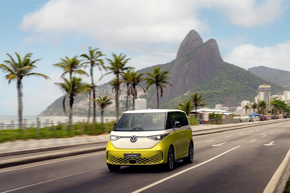 El Volkswagen ID. Buzz in Sao Paulo