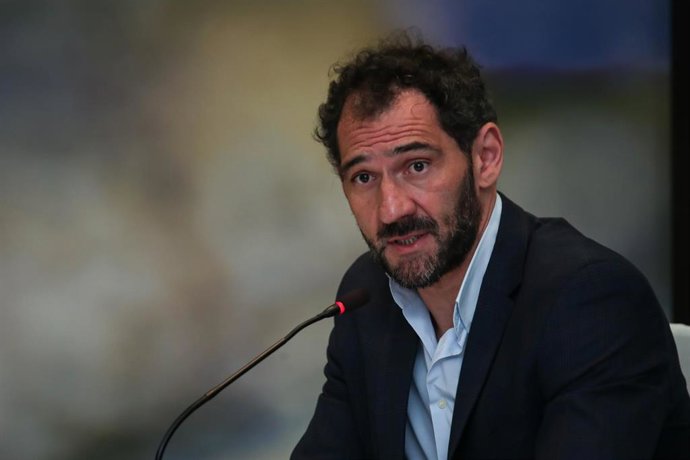 Archivo - El presidente de la FEB, Jorge Garbajosa, en una rueda de prensa.