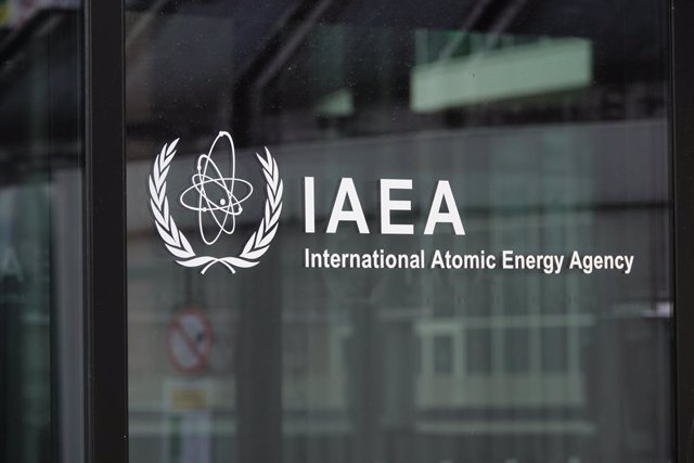 Archivo - Imagen de archivo del logo del Organismo Internacional para la Energía Atómica.