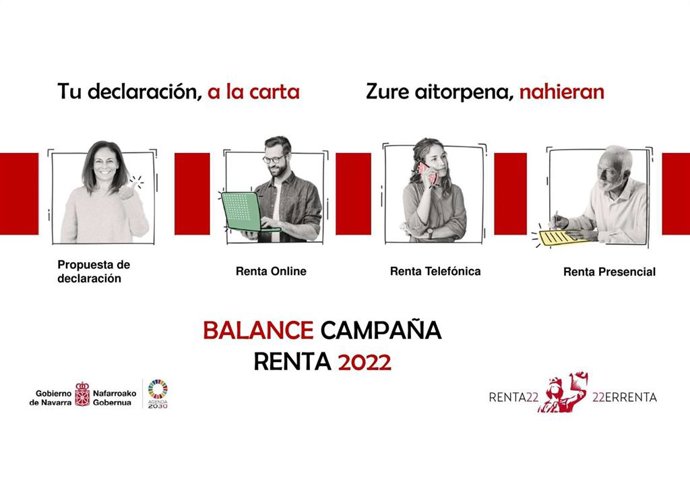 Imagen del balance de la campaña de la renta correspondiente a 2022