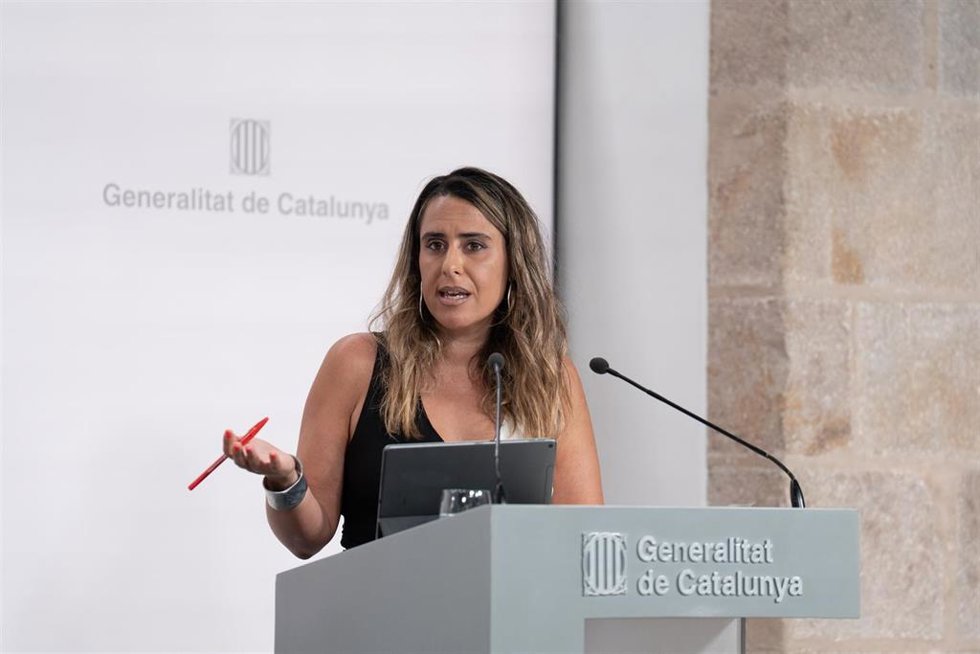 La portavoz del Govern, Patrícia Plaja, en rueda de prensa posterior al Consell Executiu