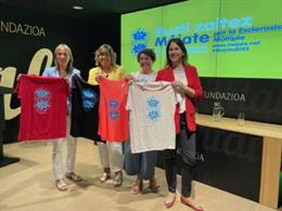 Presentación de la campaña 'Mójate-Busti Zaitez' a favor de Aemar