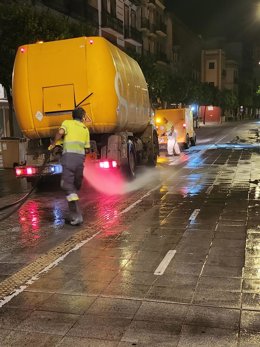 Baldeo de Lipasam en Triana, en Sevilla.