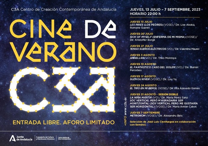 Cartel del cine de verano del C3A.