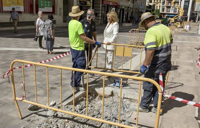 Inicio de la plantación de árboles este martes en La Placeta.
