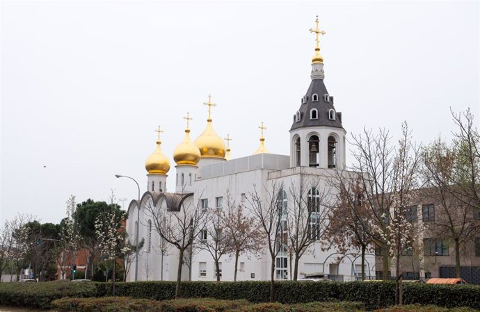 Archivo - Vista de la catedral Santa María Magdalena de la Iglesia Ortodoxa Rusa en Madrid.