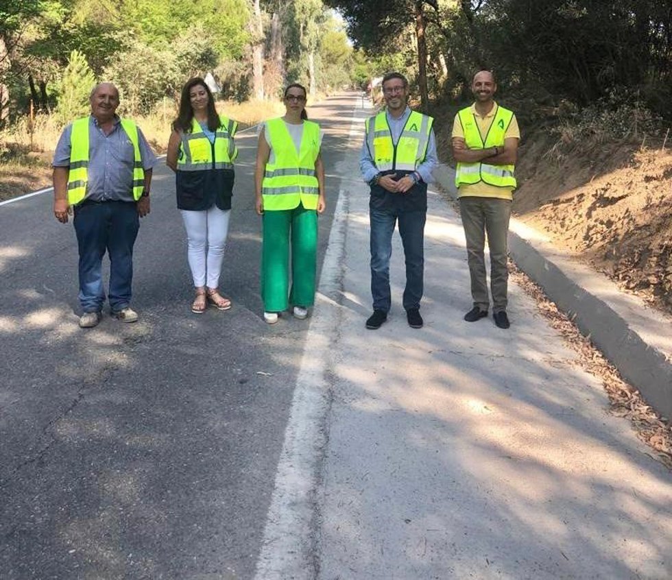Visita a las obras en la carretera del Santuaro de la Virgen de la Cabeza