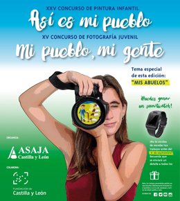 Cartel elaborado por Asaja sobre la convocatoria de los concursos de dibujos y de fotos para iños y jóvenes