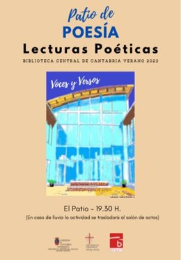 Cartel del ciclo de lecturas poéticas 'Patio de Poesía'