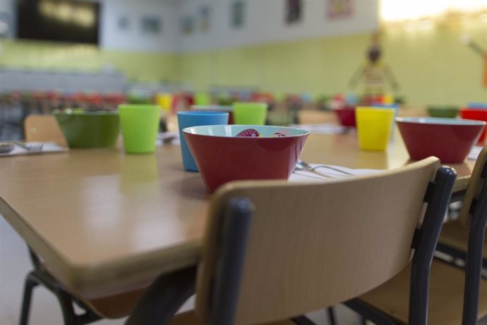 Archivo - El comedor de un colegio.