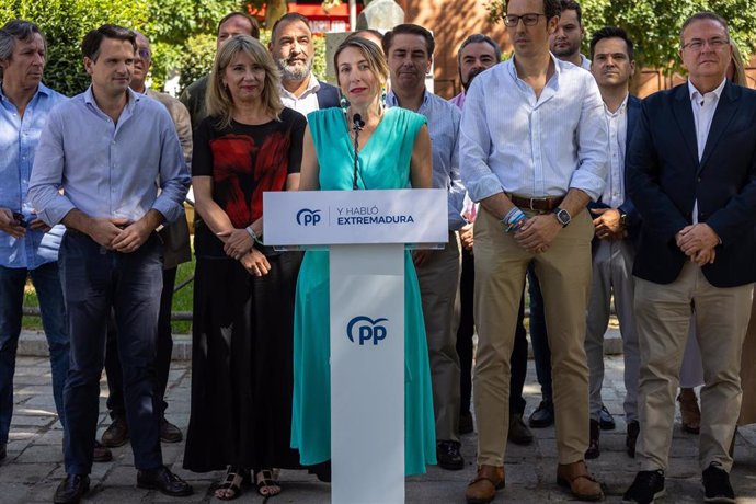 La presidenta del PP de Extremadura, María Guardiola