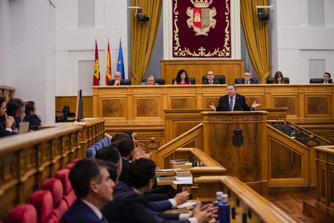 Emiliano García-Page, en la sesión de investidura