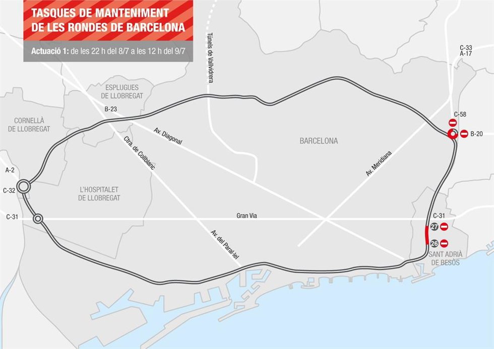 Afectaciones de la circulación durante el primer fin de semana de julio