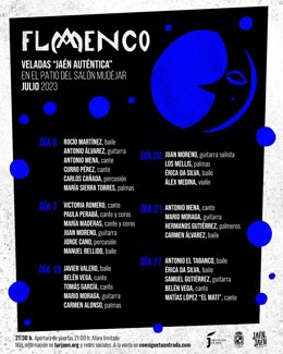 Cartel de las IV Veladas Flamencas Jaén Auténtica.