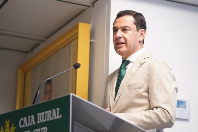 El presidente de la Junta de Andalucía, Juanma Moreno, este miércoles en Sevilla