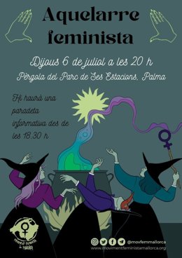 Convocatoria del Movimiento Feminista de Mallorca por la investidura de Prohens con la abstención de Vox.