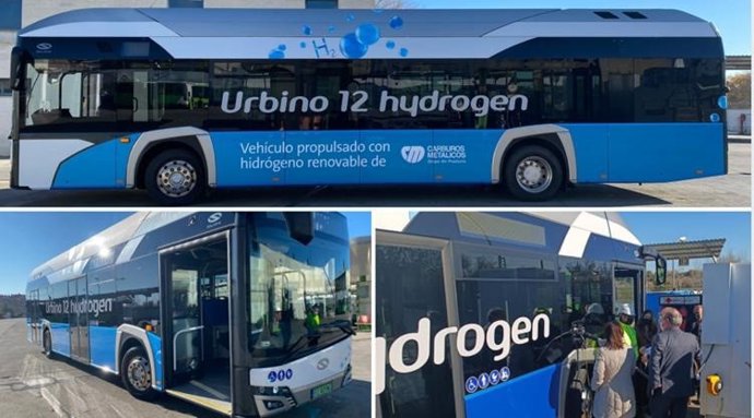 Imágenes del autobús de hidrógeno.