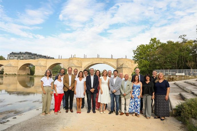 La candidaturaa del PSOE por Zaragoza al Congreso de los Diputados, que encabeza Pilar Alegría