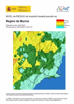 El nivel de riesgo de incendio forestal para este jueves es alto en el Altiplano