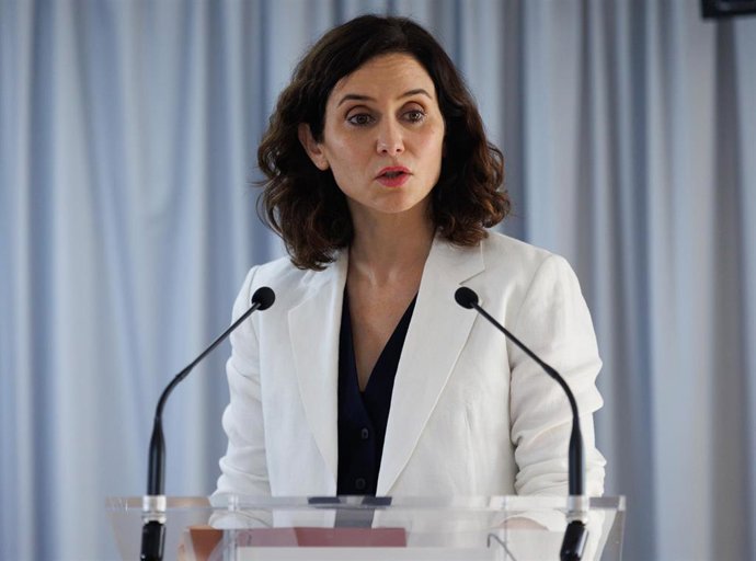 La presidenta de la Comunidad de Madrid, Isabel Díaz Ayuso