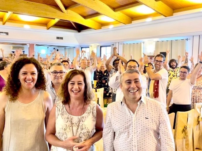 Los dirigentes socialistas Catalina Cladera, Francina Armengol y Virgilio Moreno.