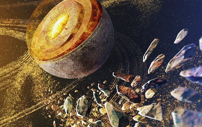 Ilustración artística de la formación de la Tierra