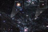Foto: Webb localiza depósitos de polvo en dos supernovas