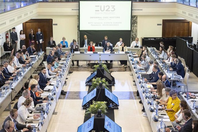 Reunión del Comité de Seguridad Interior de la UE reunido en Aranjuez.