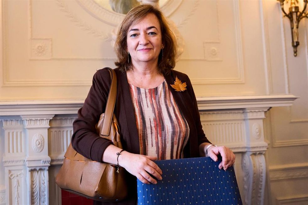 La presidenta de la Autoridad Independiente de Responsabilidad Fiscal (AIReF), Cristina Herrero, durante el seminario de la APIE de la Universidad Internacional Menéndez Pelayo (UIMP), en el Palacio de la Magdalena, a 22 de junio de 2023, en Santander, 