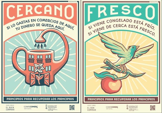 Posters de la camapaña 'Principios para recuperar los principios' de Confecomer