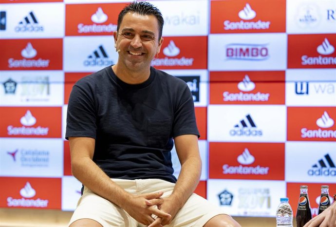 Xavi durante el acto