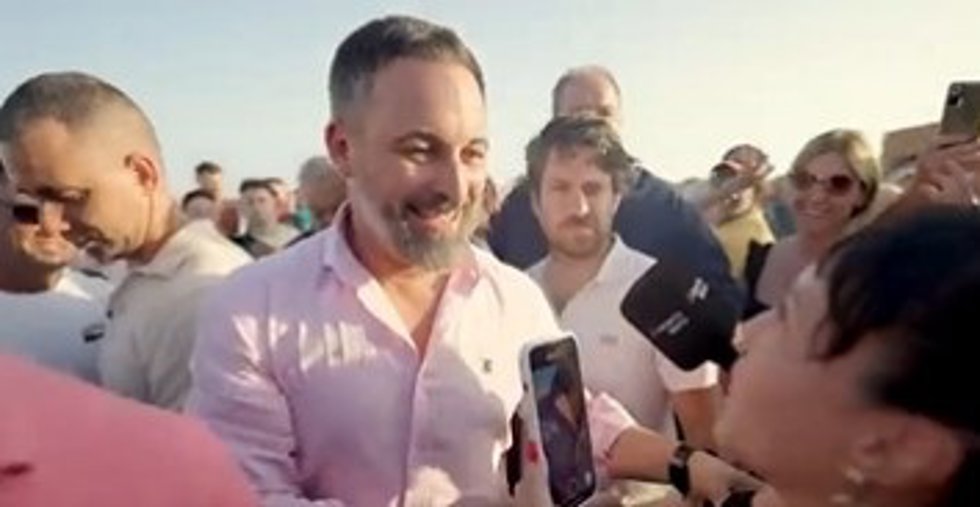 Archivo - Abascal a su llegada al mitin en Almerimar, en El Ejido (Almería)
