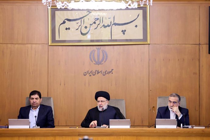 El presidente de Irán, Ebrahim Raisi, durante una reunión de su gabinete en Teherán