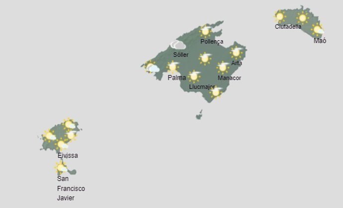 El tiempo hoy viernes, 7 de julio, en Baleares.