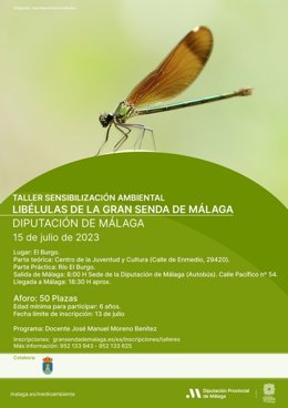 La Diputación fomenta el interés por las libélulas con un taller de sensibilización ambiental en El Burgo