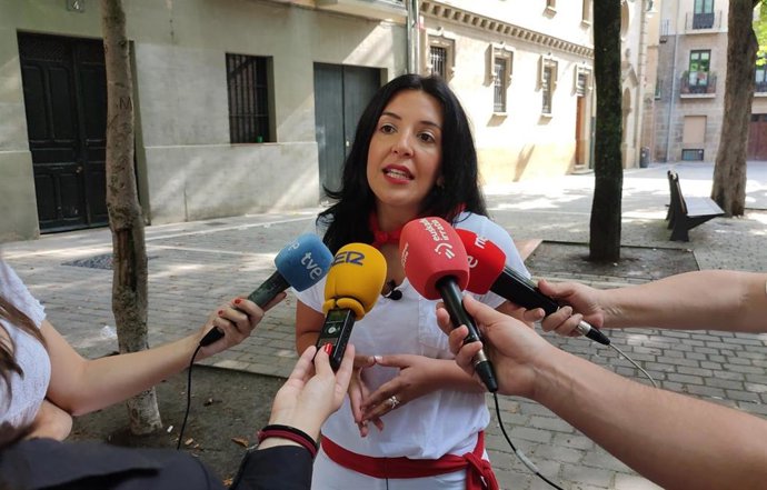 La candidata navarra al Congreso por parte de la coalición Sumar, Idoia Villanueva
